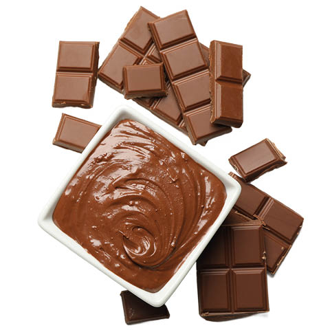 Finished chocolate pralines and filled bars produced with ProXES chocolate processing machinery for industrial chocolate manufacturing.